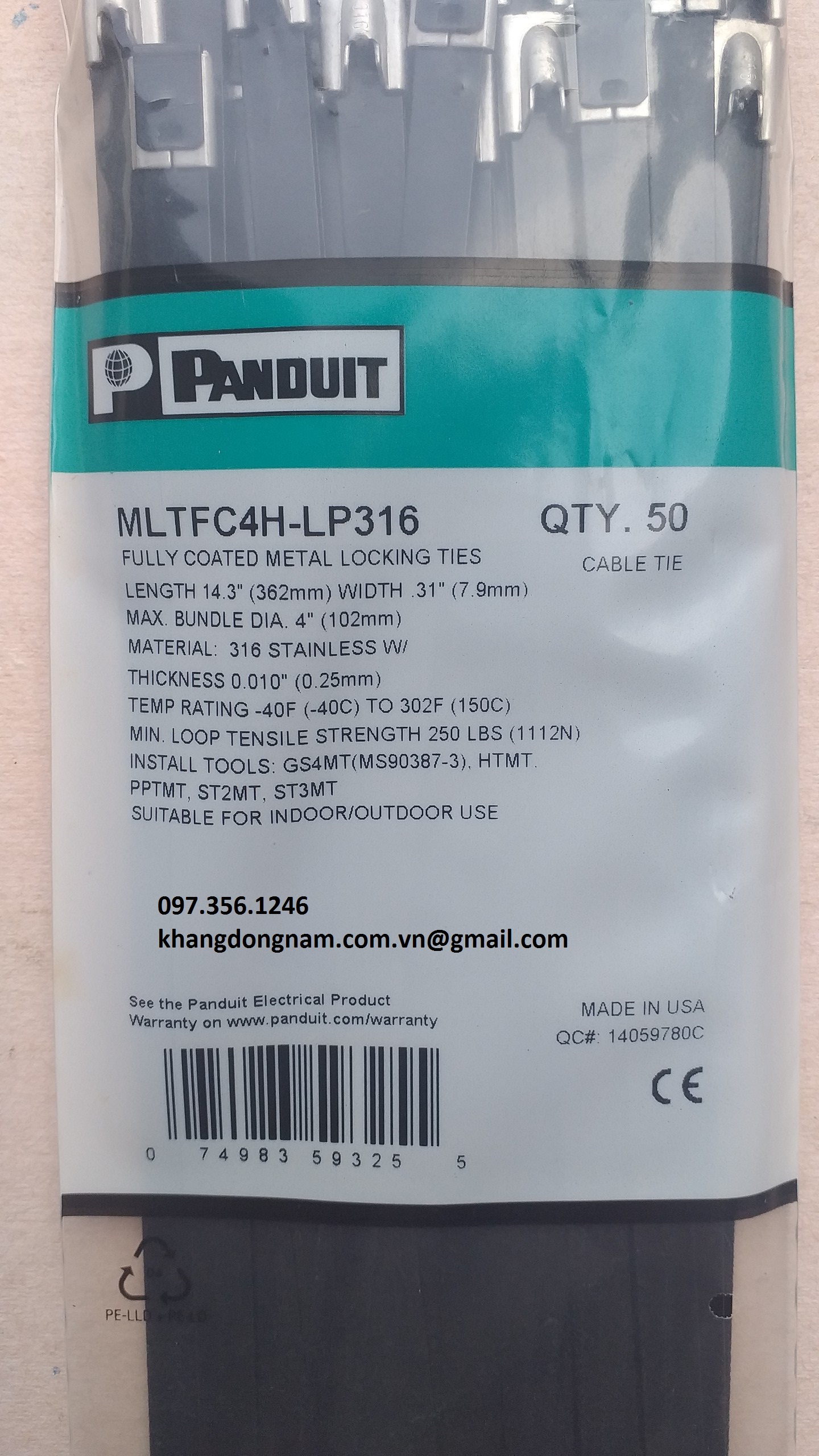 Dây Rút Panduit MLTFC4H-LP316 7.9x362mm Inox316 (3)