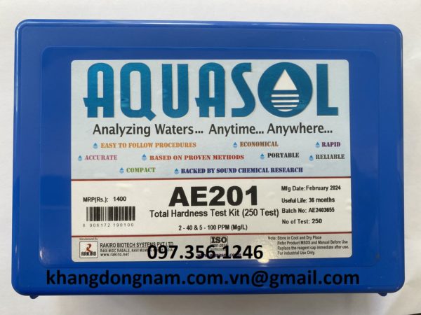 Bộ Kiểm Tra Độ Cứng Nước Aquasol Test AE201 và AE211